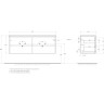 База под раковину подвесная BELBAGNO KRAFT-1400-4C-SO-2-CG с четырьмя выкатными ящиками для раковины с двумя чашами, Cemento Grigio, 1400x460x500